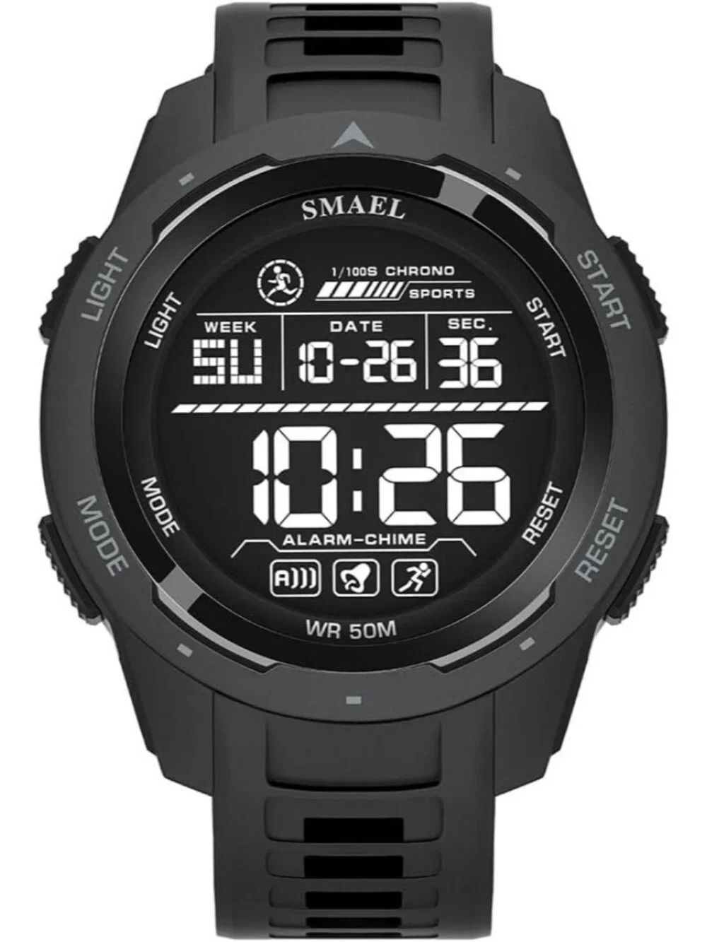 Men's Black Analog Quartz Sports Waterproof Military Casual LED Digital Watch